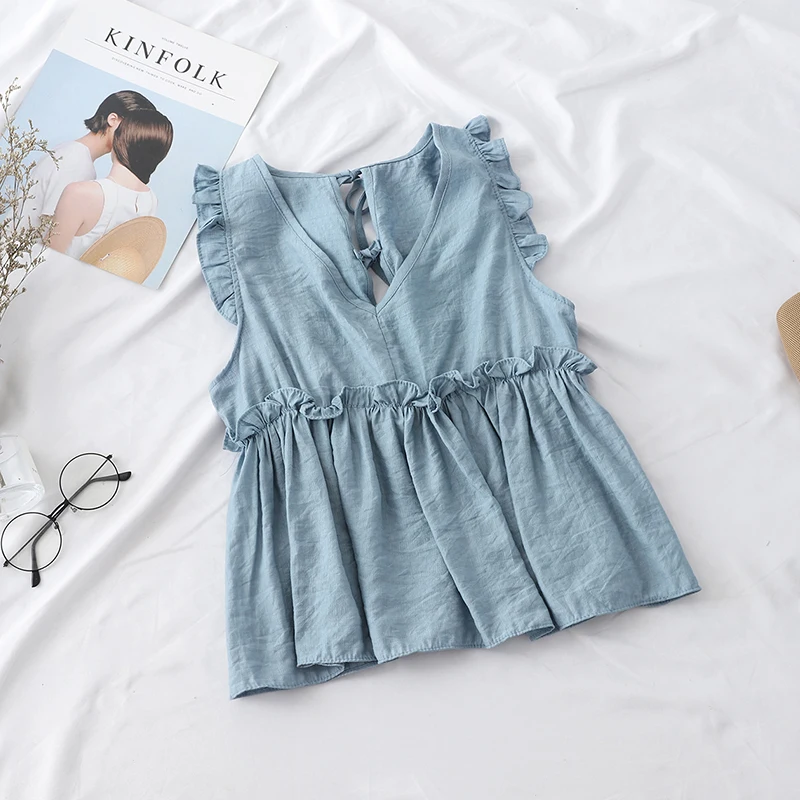 Heliar лето 2019 топ на бретелях и длинные брюки чистый цвет женский кружевной жилет