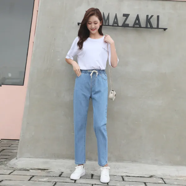 Женские джинсы 2020 Весна и лето осень эластичные повседневные брюки с высокой