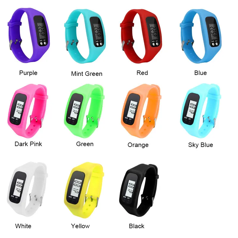 Многофункциональный цифровой шагомер с ЖК-дисплеем 10 цветов | Спорт и