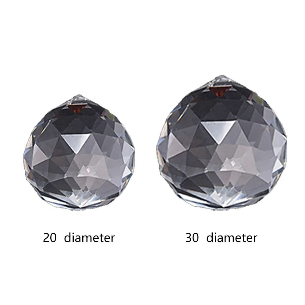 

12PCS Crystal Ball Prism Suncatcher Chandelier Hanging DIY Pendant Decoration For Garden Window Feng Shui Clear 20/30mm Faceted