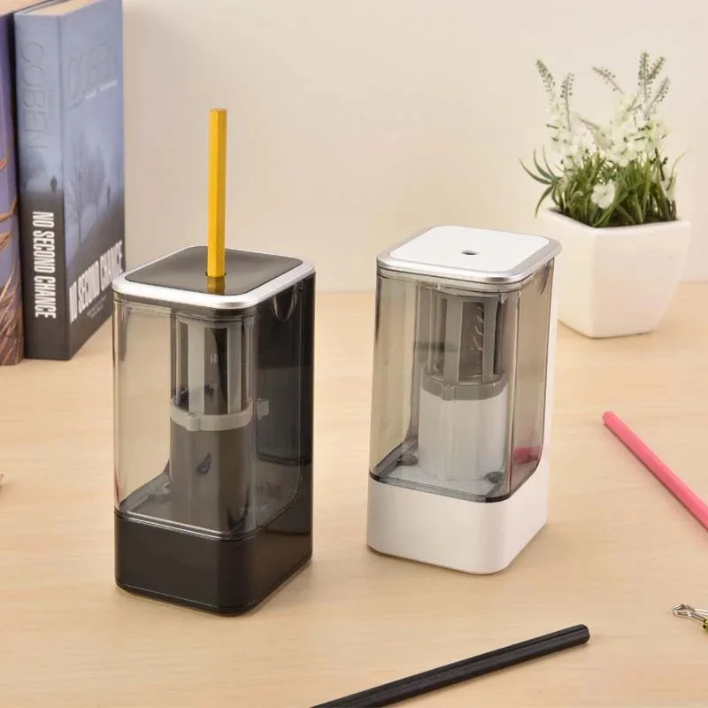 

TenWin Black White Professional Electric Sharpener Pencil Electric Heavy Duty Mechanical Automatic For Kids