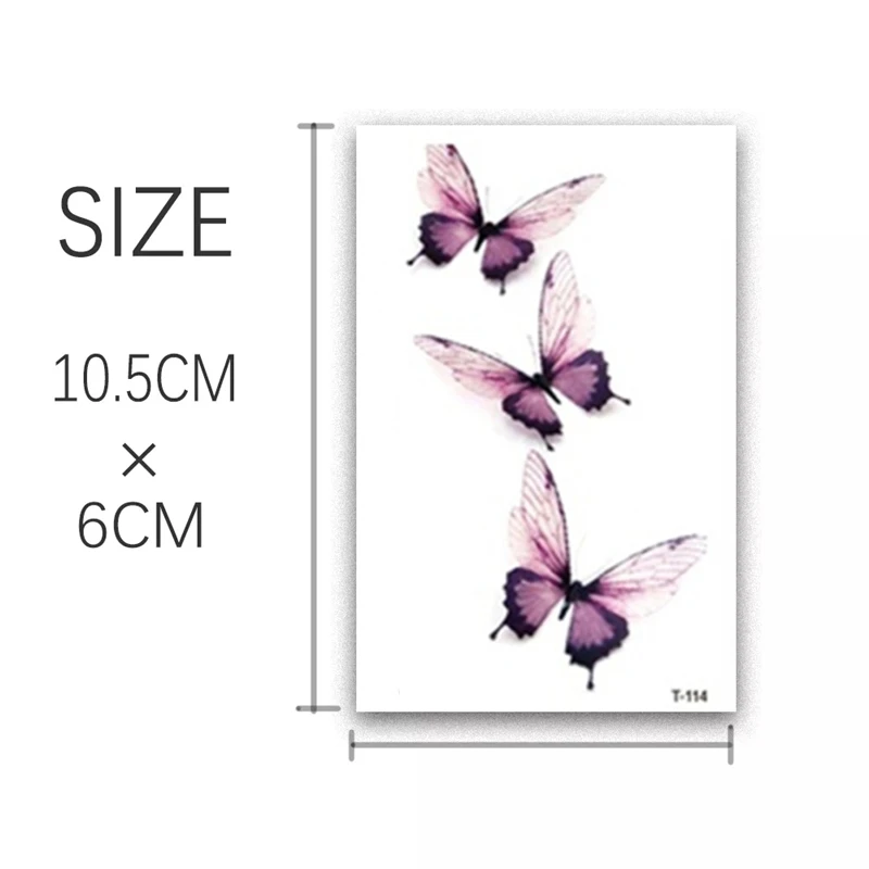 Summer Waterproof Temporary Tattoo Stickers Women's Wing sticker Rattan Flower Rose Peony Chest Fake Tattoo Flash Body Art