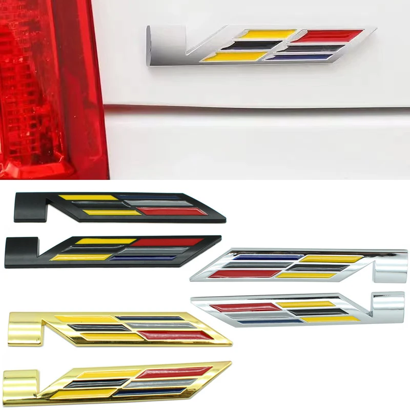 

2pcs 3D Metal Car Stickers Decals Front Hood Grill Emblem for Cadillac XTS CTS EXT XT5 CT4 CT5 XT4 CT6 XT6 ATS Trunk Styling