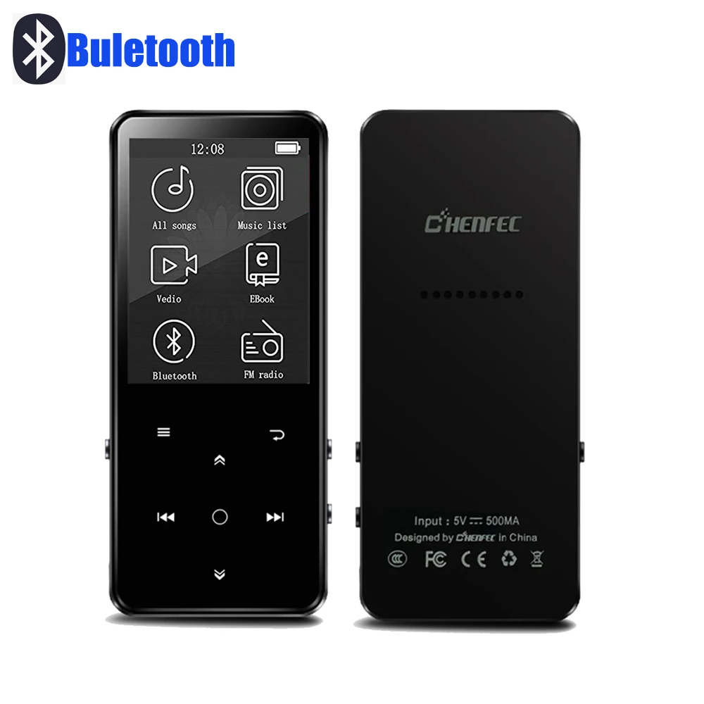 Металлический 16 Гб Bluetooth 4 0 mp3 плеер с 2 дюймовым TFT цветным экраном FM/Диктофон без