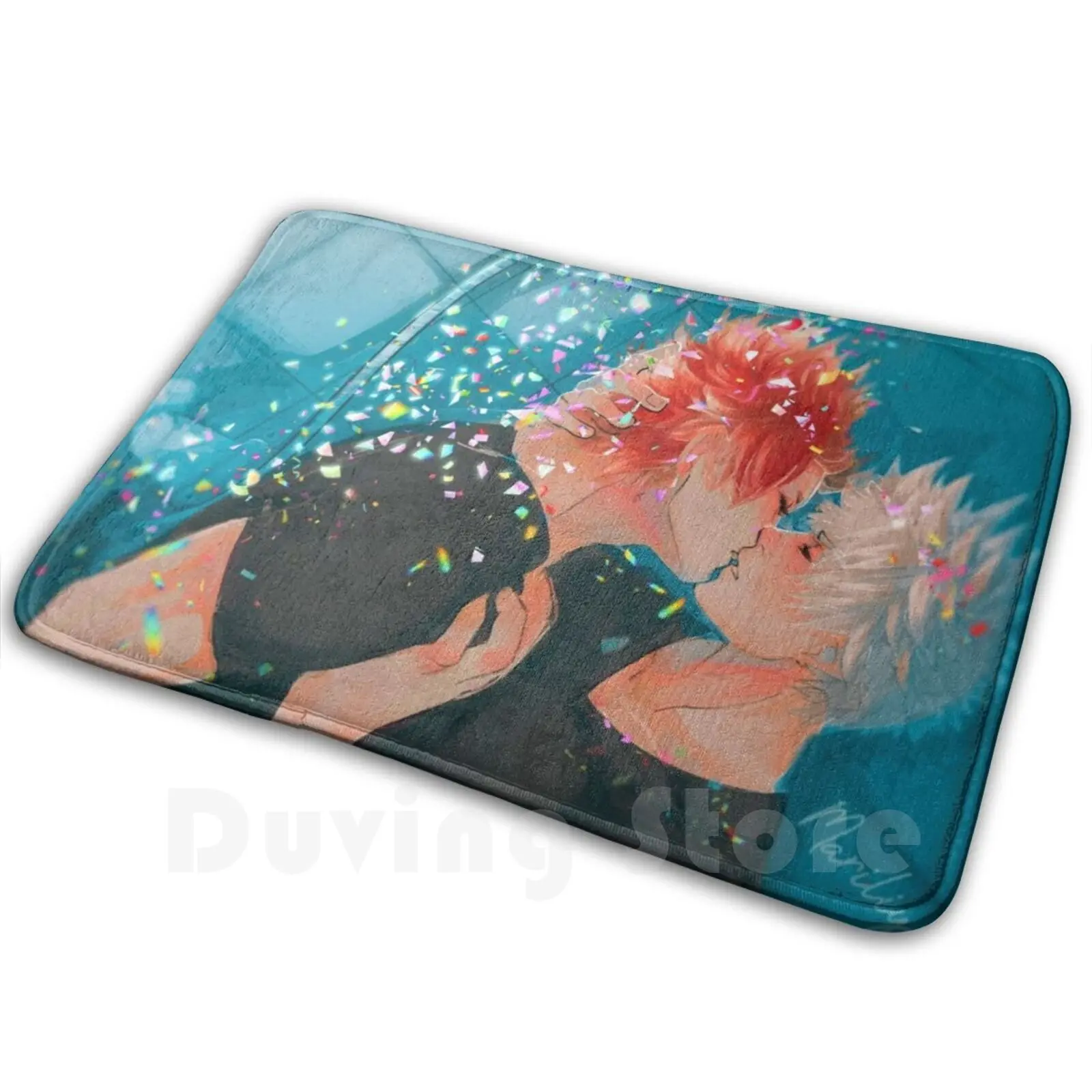 Коврик с аппликацией поцелуй ковер Противоскользящие коврики для спальни Kiribaku