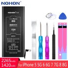 Аккумулятор NOHON для iPhone 6, 6G, 7, 7G, 8, 8G, 5, 5G, 4, 4G, iPhone 5, iPhone 6, iPhone 7, литий-полимерный, бесплатные инструменты