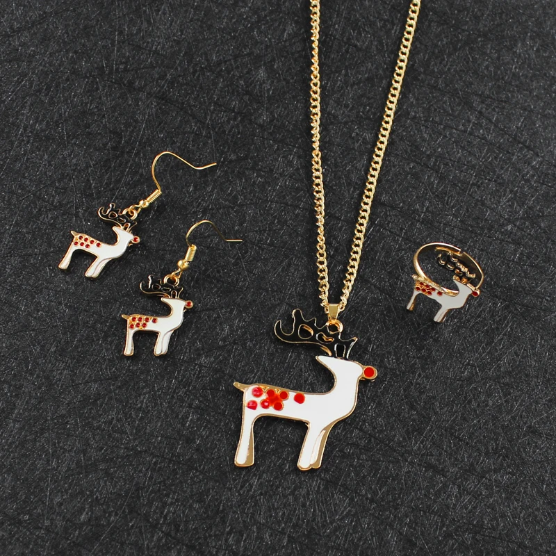 Рождественская серия новогодний костюм ювелирные изделия олень кулон ожерелье