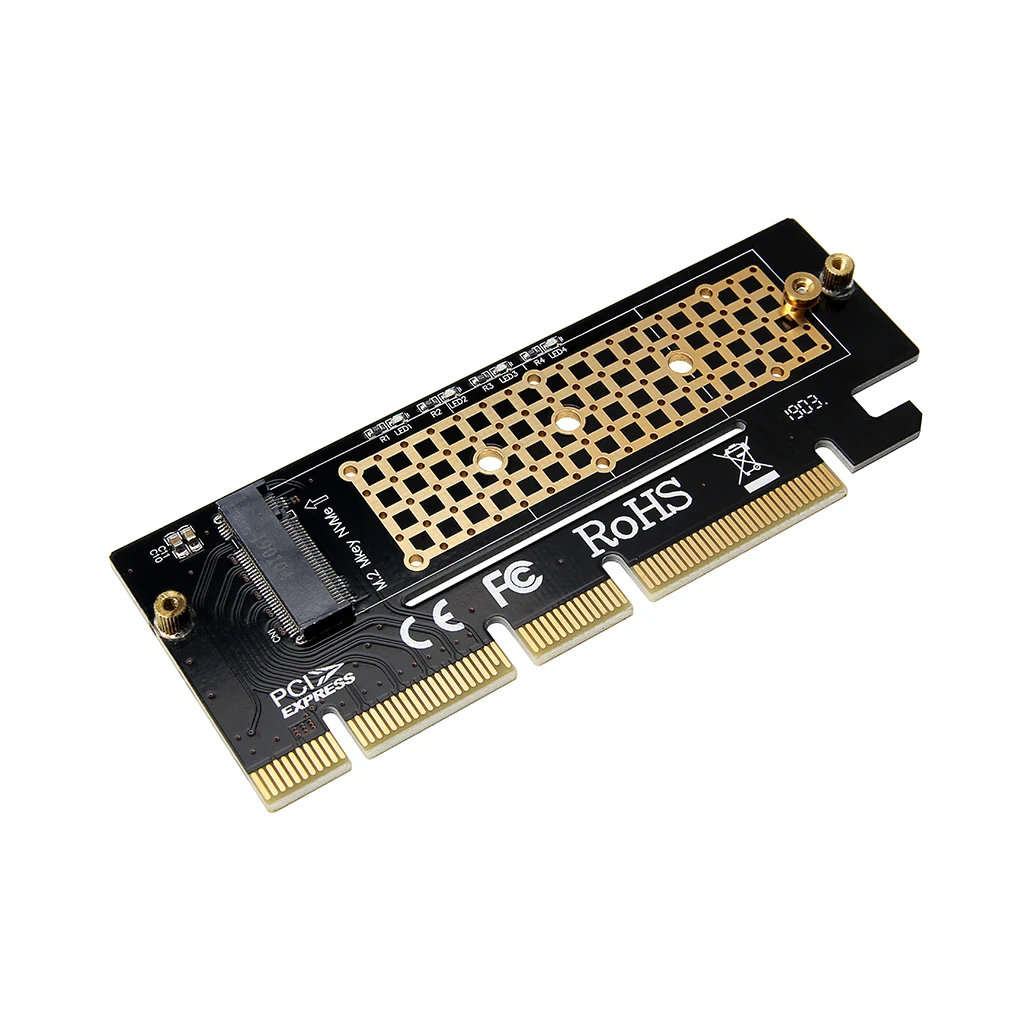 Алюминиевая карта адаптера PCIE3.0 M.2 SSD к PCIE 3 0 4X 8X 16X Конвертор силиконовый