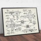 Самолет ВВС F18, патентованная печать, плакат самолета, боевой реактивный план, Художественная Картина на холсте, пилот, подарок, домашний декор