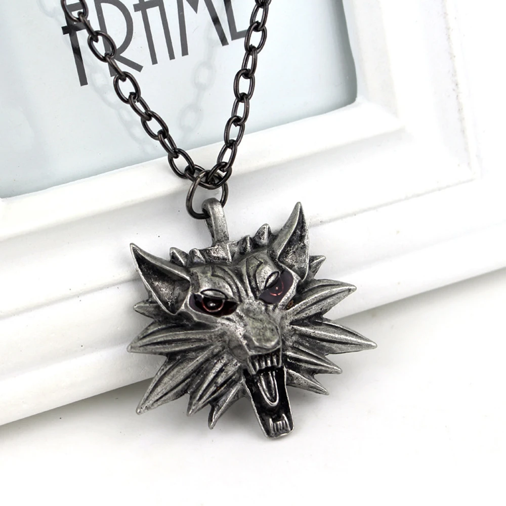 2019 игра ювелирных изделий 3 дикий Волчья Голова Цепочки и ожерелья Для мужчин