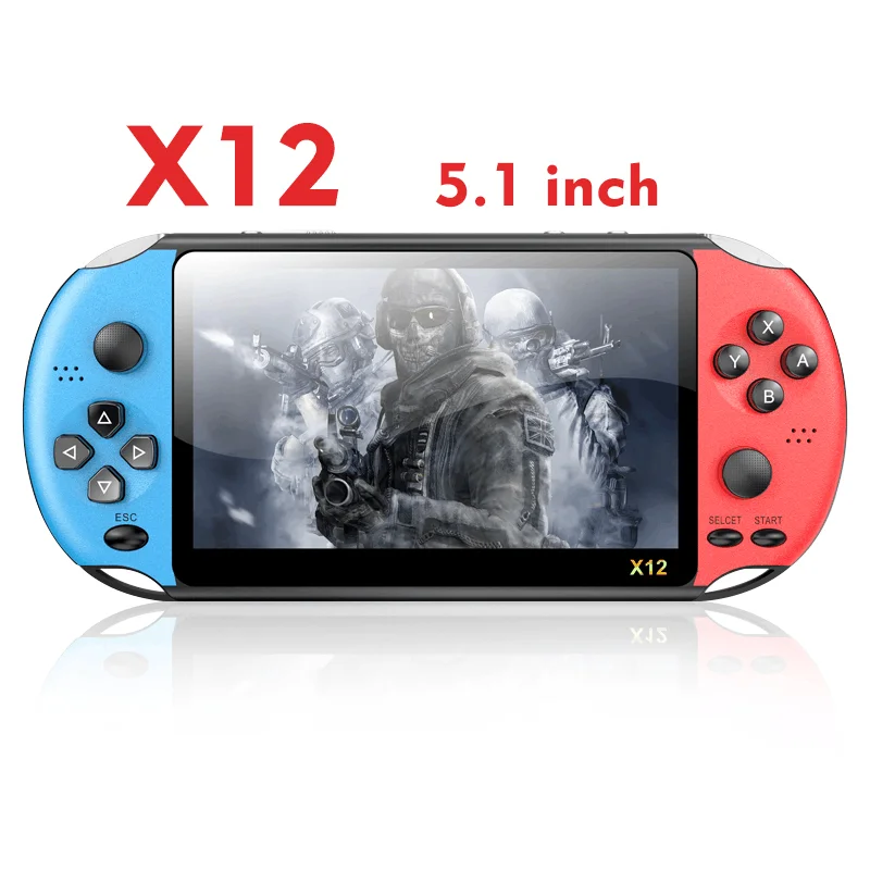 X12 Новое поступление 5,0 дюймов Большой экран Портативный игровой плеер Поддержка ТВ выход с MP3/кино камера мультимедиа видео игровая консоль - Цвет: X12