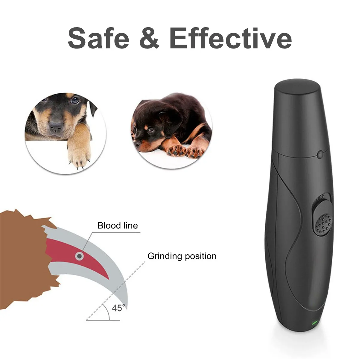 

Pet Dog Nail Grinder Rechargeable USB Animal Clipper Nail Clippers For Dog Cat Nail Grooming Trimmer Low Noise Dog Products