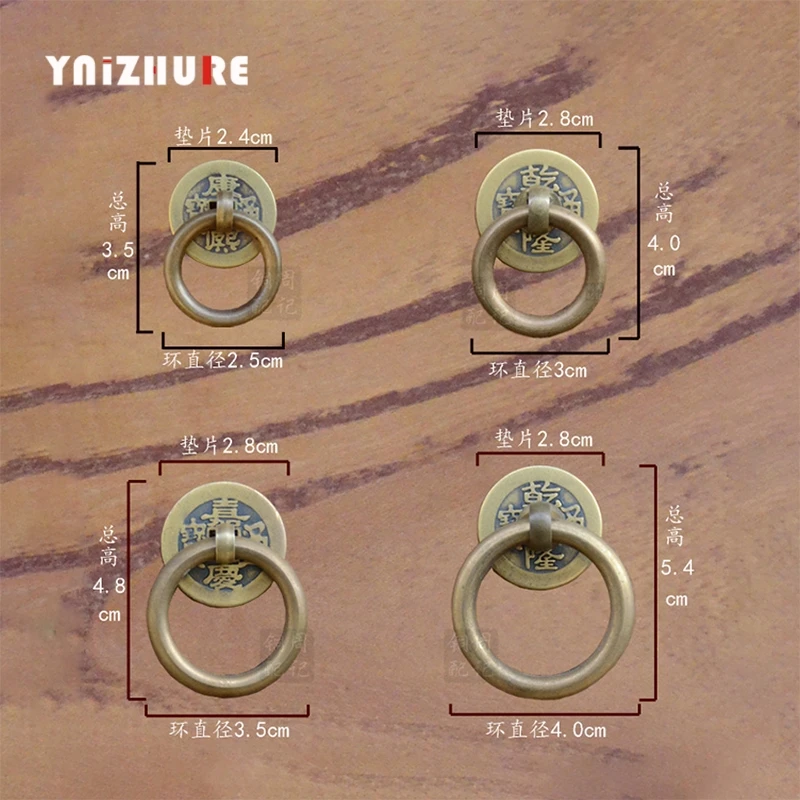 5 шт. ручки для ящика под старину тянуть дверную ручку латунная фурнитура Винтаж