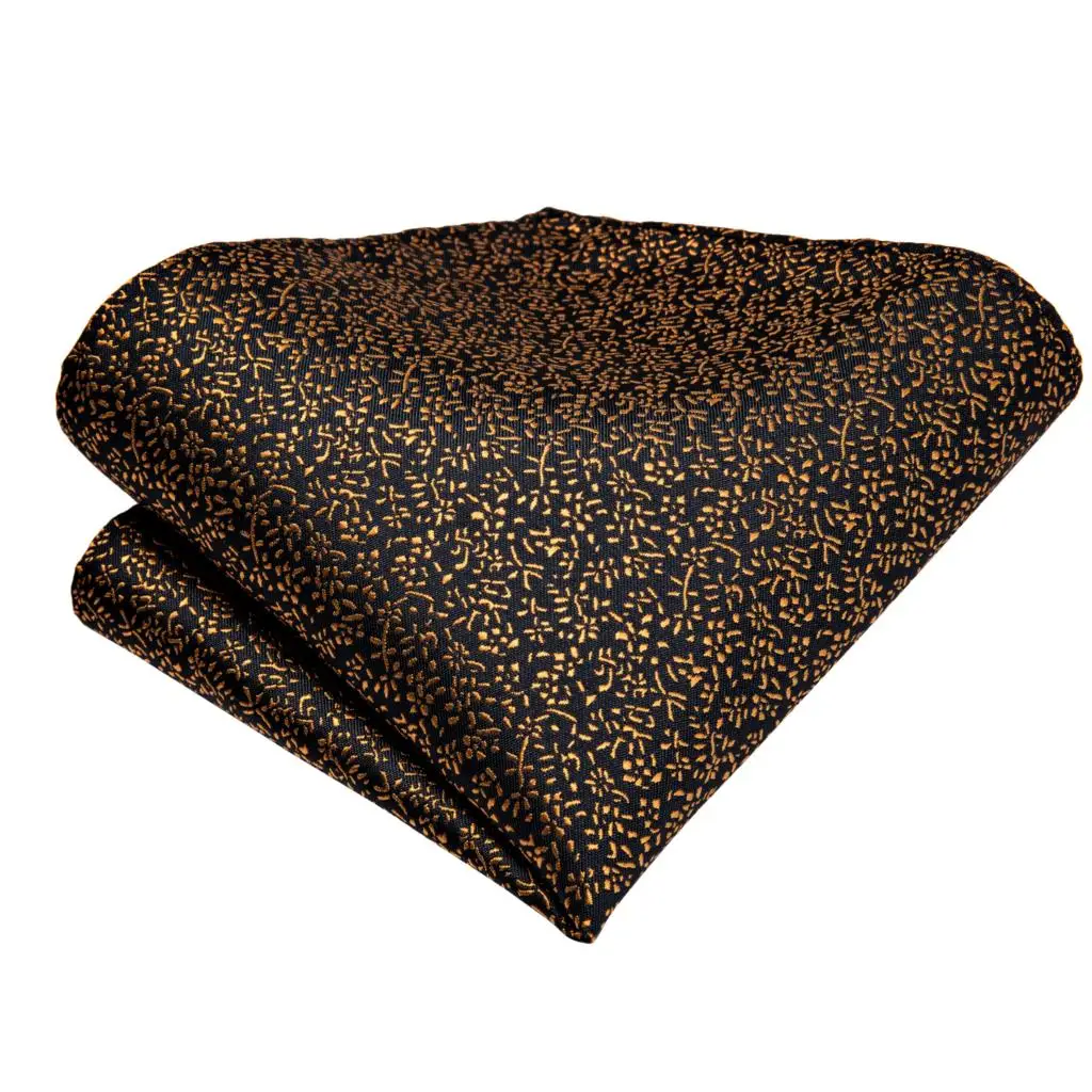 Золотой черный цветочный галстук бабочка для мужчин Шелковый регулируемый