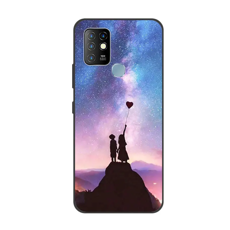 black silicone cover for infinix hot 10 case soft phone cases coque cartoon protective back free global shipping