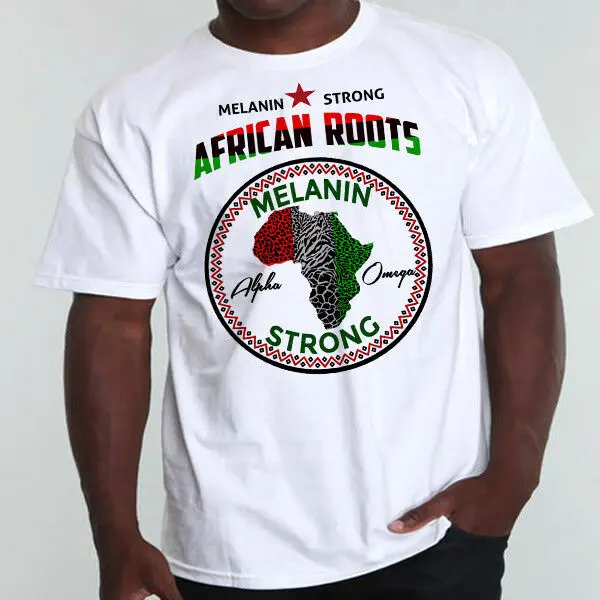Африканская футболка Black History Wakanda Zulu Kemet Melanin V TEE|Мужские футболки| |
