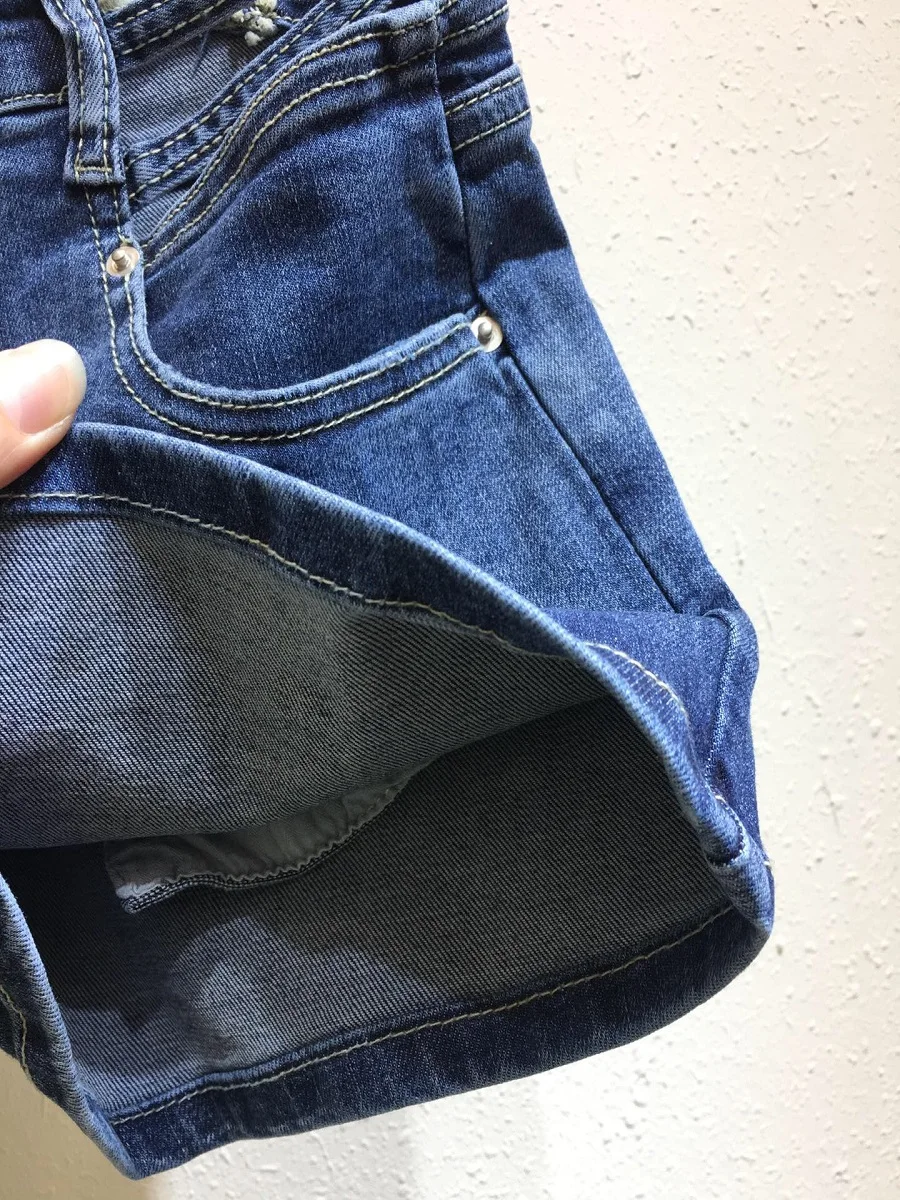 

tight-fitting straps hollow Women's summer fashion denim short for women2021New women's summer temperament sweetshorts women XL