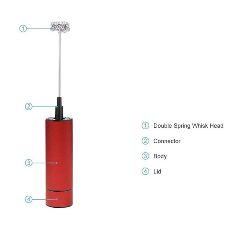 Молокоотсос электрический ручной молочный пенообразователь с двойной головкой
