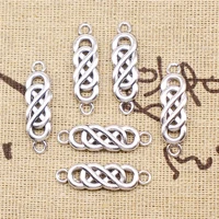 components for jewelry making antique silver color infinity symbol connector 28x8mm 10pcs