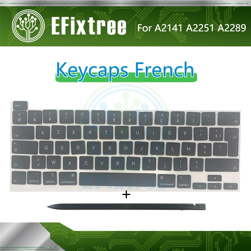 

10 Sets New Laptop Keyboard A2141 A2289 A2251 French FR Keycaps For Macbook Pro Retina 13" 16" Keys Key Cap Set 2019 2020