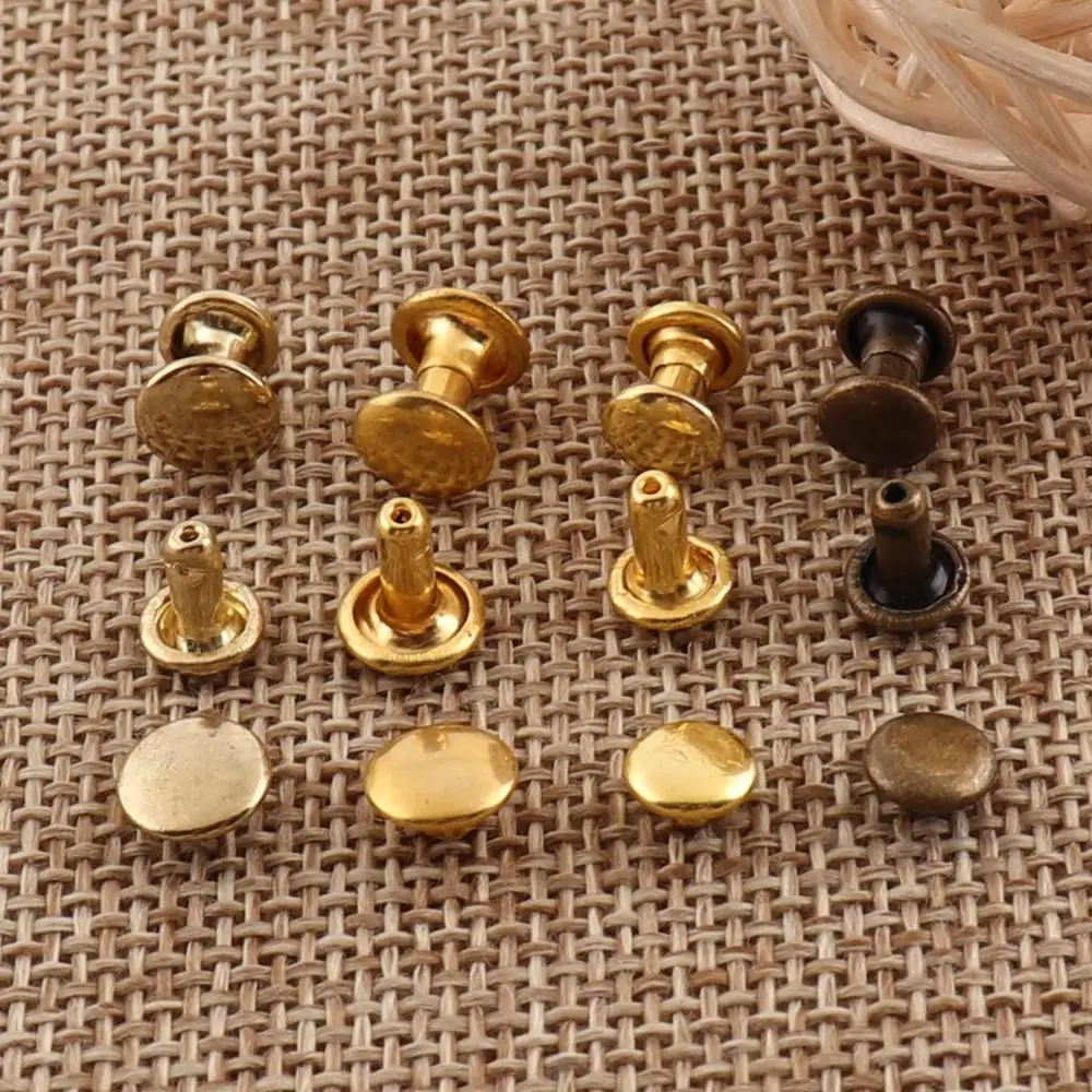 100 двуспальные комплекты Кепки заклепки золото/античная бронза купол