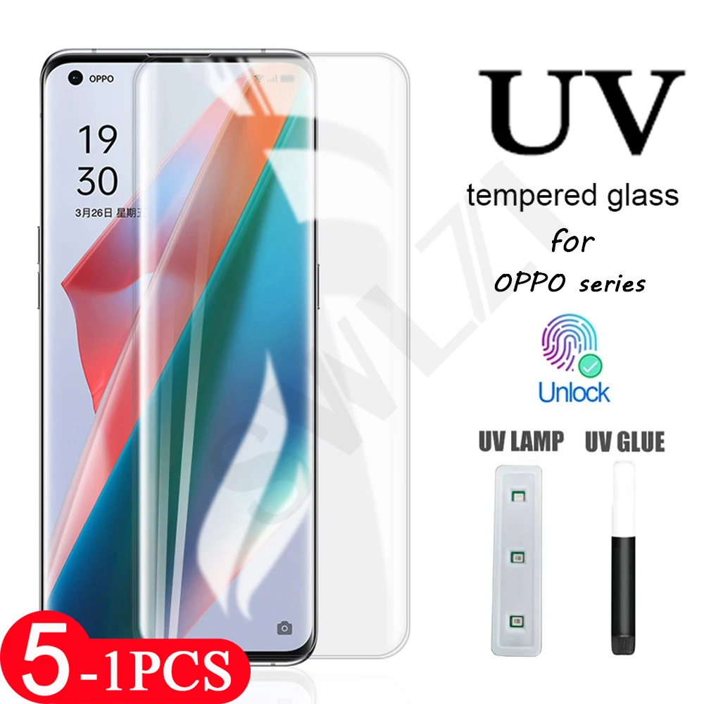 Защитное стекло для OPPO Find X X2 X3 Reno 3 4 5 pro plus 5-1 шт. | Мобильные телефоны и аксессуары