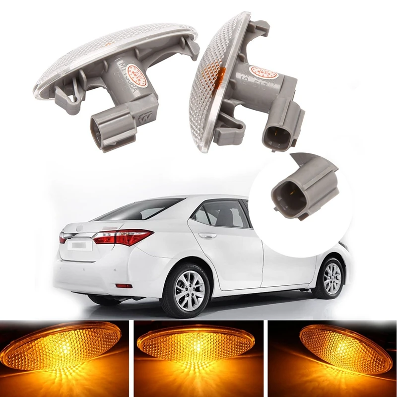 

Car Side Turn Signal Light Fender Lamps Amber Indicator Blub for Toyota Yaris RAV4 Auris Corolla 2005-2011 81730-0D032