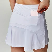 s xxxl women tennis skirts badminton golf pleated skirt high waist fitness shorts with phone pocket girl athletic sport skorts