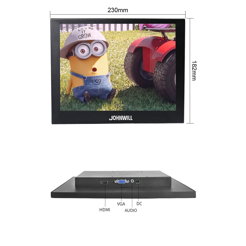 Портативный мини монитор для камер 9 7 8 дюймов HD lcd 1024*768 VGA HDMI witn черный