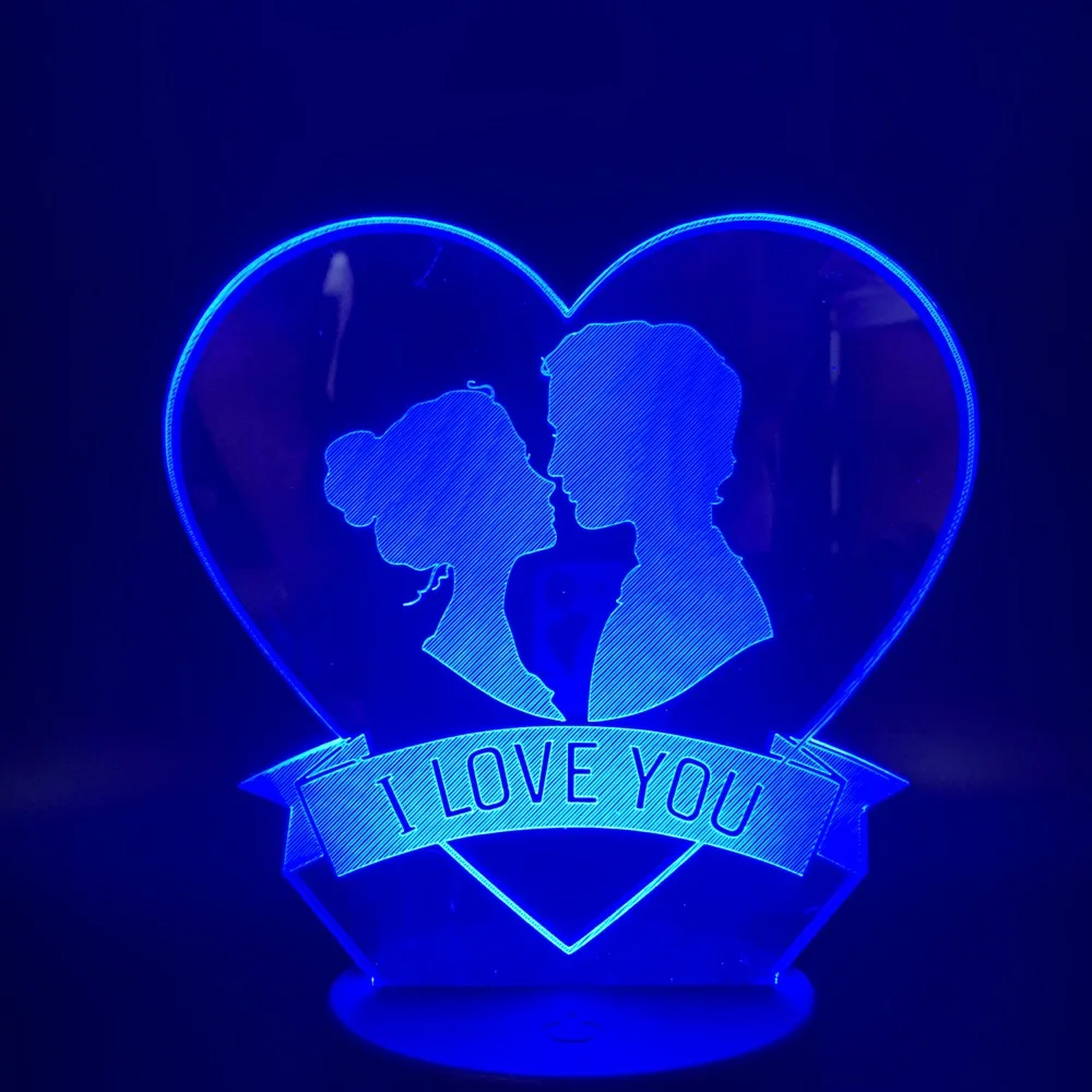 Ночной светильник s для парней 3D сенсорный Сенсор ночной Светильник дар любви