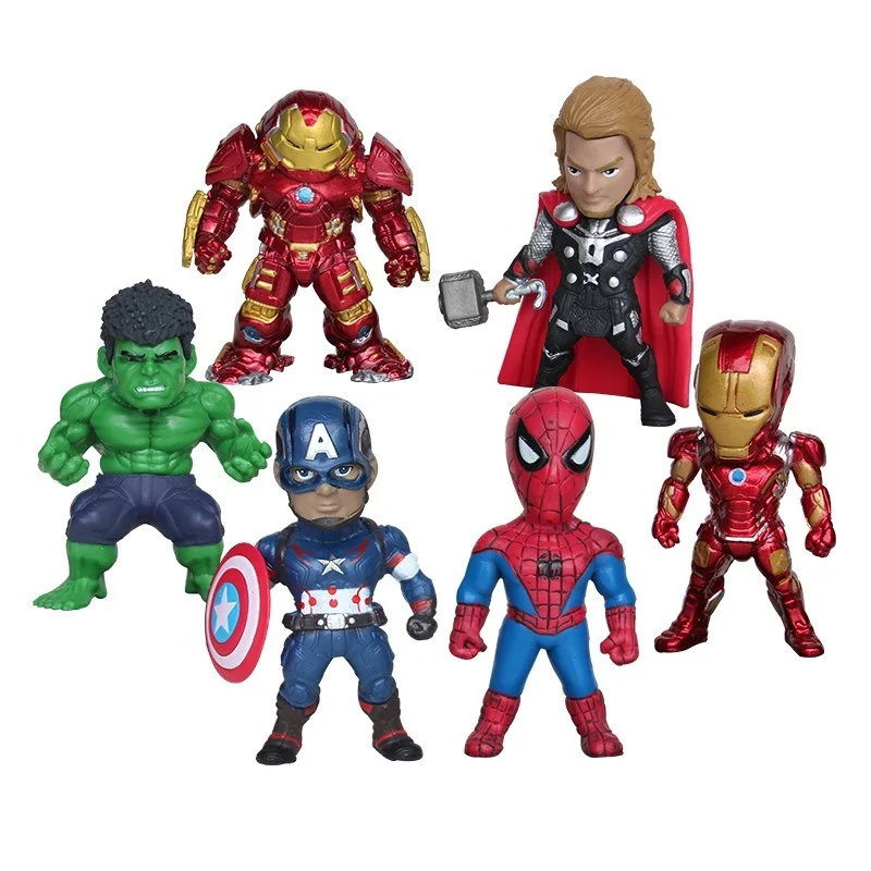 

Marvel Avengers Infinity War Movie Anime Super Heros Spiderman Captain America Iron Man Hulk Thor Superhero Action Figure Toys