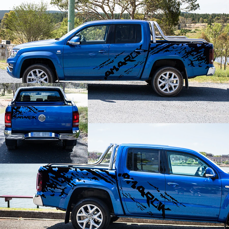 Mudslinger Боковая дверь с магнитной полосой графических виниловые 4x4 внедорожных автомобилей стикеры для AMAROK 2009