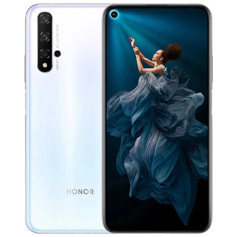 Honor 20 смартфон Kirin 980 Android 9,0 6,2" ips 2340X1080 8 ГБ ОЗУ 256 Гб ПЗУ МП 5 камер отпечаток пальца NFC