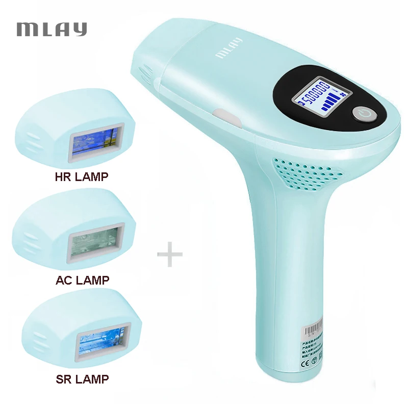 

Mlay T3 IPL Hair Removal Epilator a Laser Permanent Face BIkini Body Hair Removal 3IN1 Electric Depilador a laser 500000 Flashes