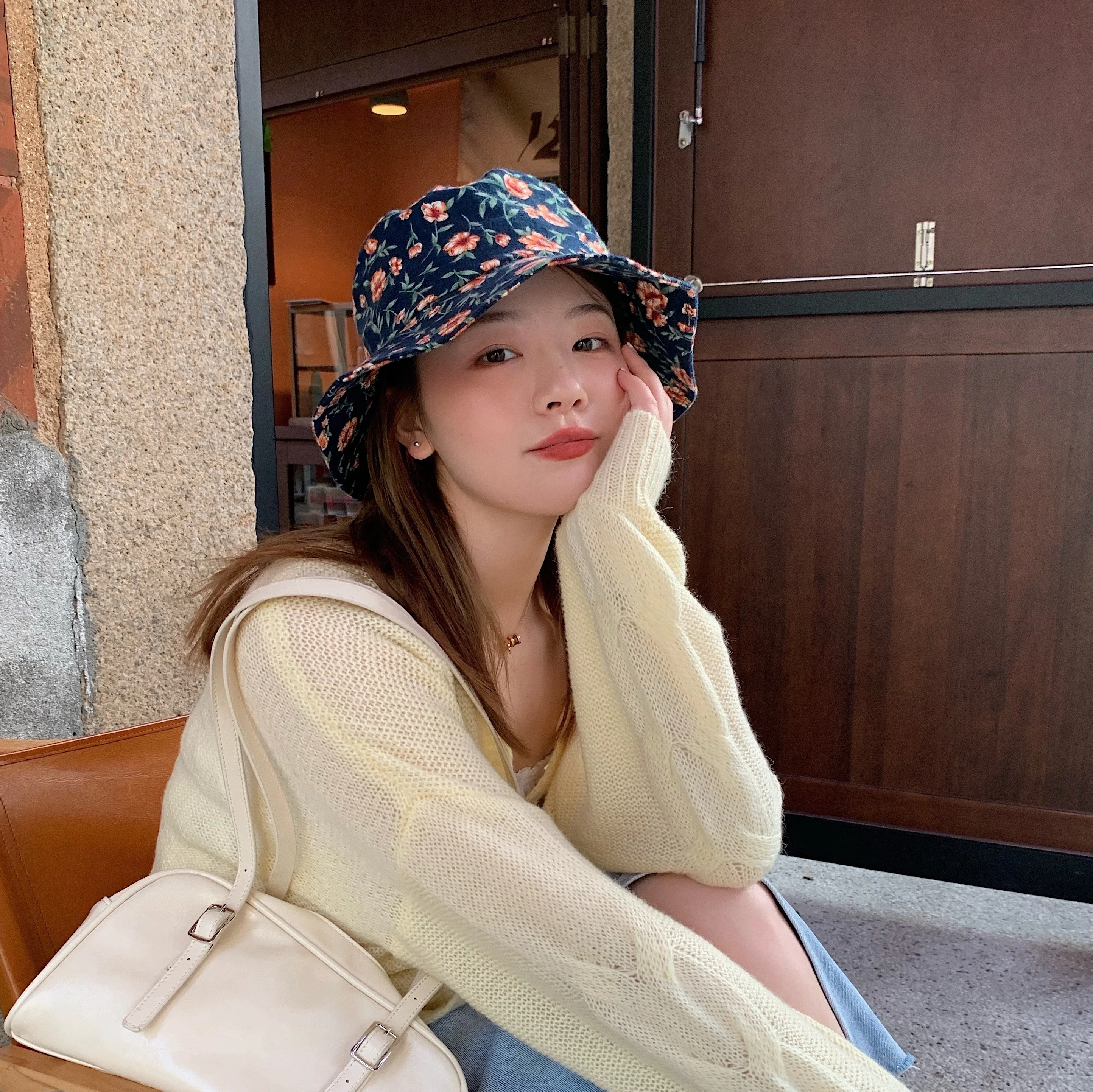 

Japanese Design Whole Cotton Fisherman Hat Female Sunshade Hat with Large Overhang Leisure Sunscreen Basin Hat