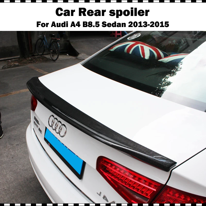 Для Audi A4 B9 sedan 2014 Стиль Caractere задний спойлер для багажника из углеродного волокна