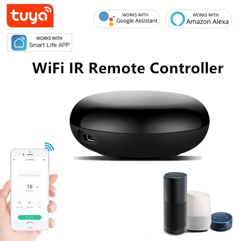 

ИК-пульт дистанционного управления Tuya, Wi-Fi, для кондиционера, телевизора, умного дома, Инфракрасный Универсальный пульт дистанционного упра...