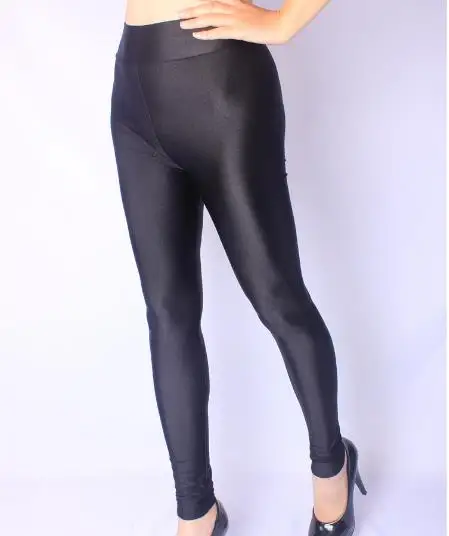 Модные леггинсы размера плюс с высокой эластичной талией Стрейчевые блестящие