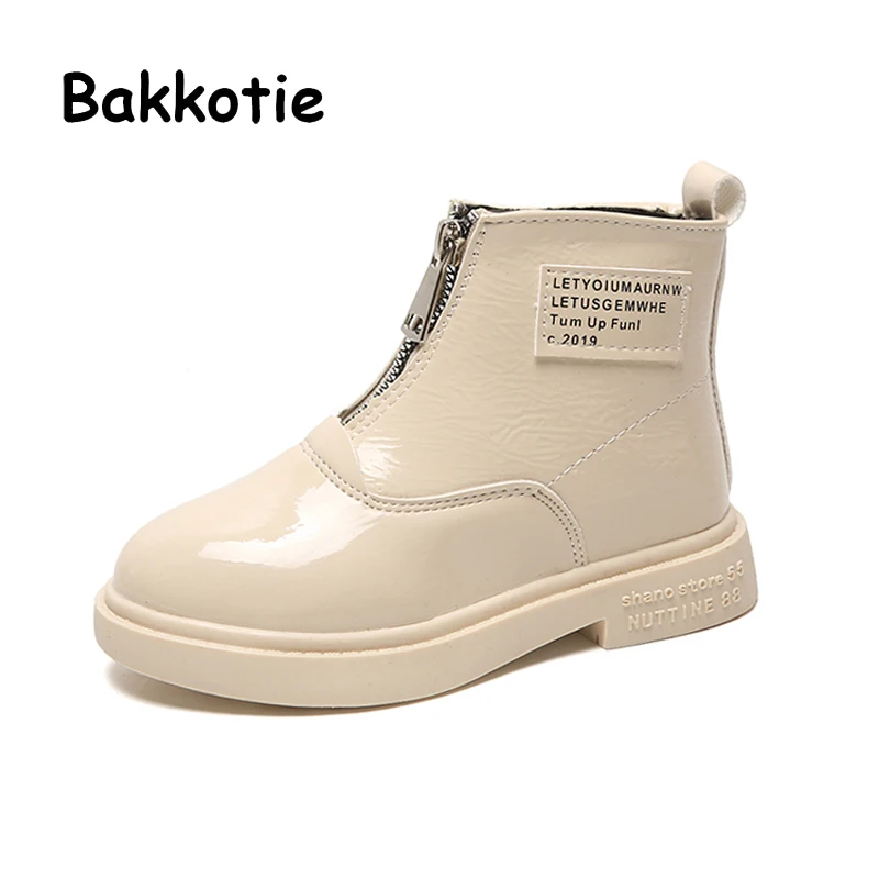 Bakkotie/2019 г. Новые Модные Ботинки martin для маленьких девочек Осенняя детская