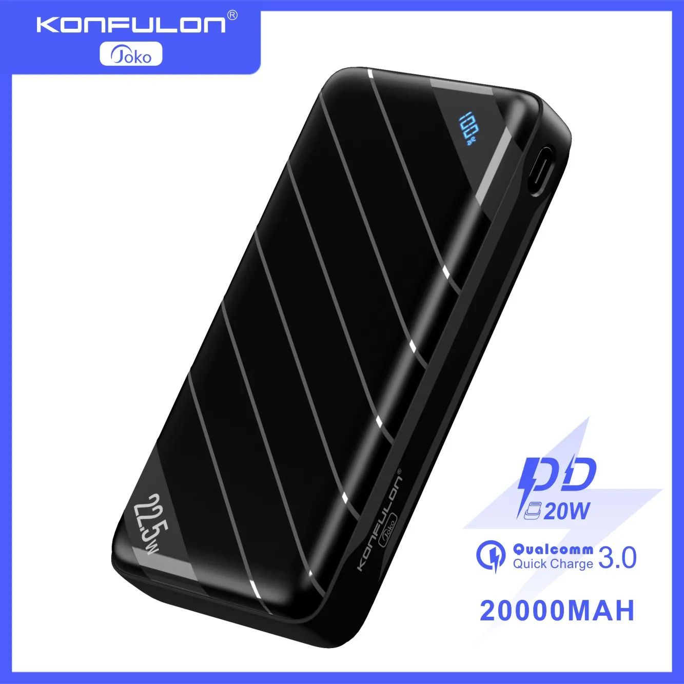 

Power Bank 20000mAh PD 20W Fast Charging Powerbank QC3.0 22.5W Portable External Battery пауэр банк For Samsung iPhone Xiaomi