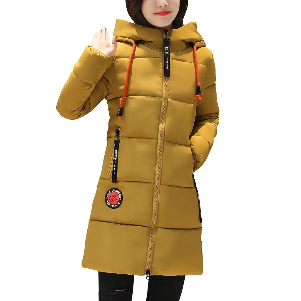 Womail, parkas-mujer-, зимняя куртка, Женское пальто, парка с капюшоном, куртка, Женская хлопковая парка, для женщин, большой размер