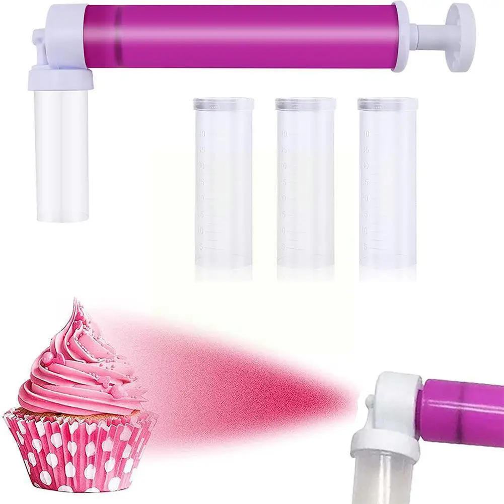 

2021 New Manual Airbrush For Cake Decorating Coloring Tools Baking Decoration Duster Dusting Spray Pastry Tube Cake Color I0K8