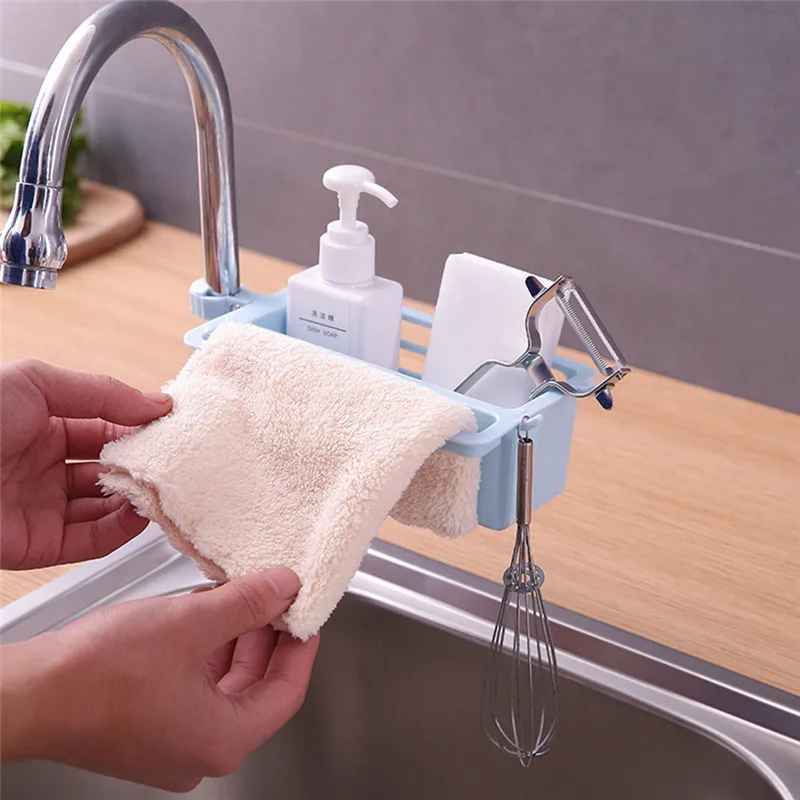 1PC Kitchen Sink Sponge Storage Rack Dish Drainer Towel Holder Faucet Organizer Accessories | Дом и сад