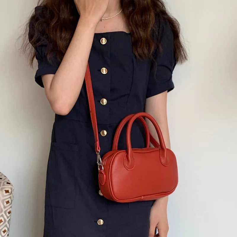 

Простая однотонная женская сумка на одно плечо, Большая вместительная женская маленькая Повседневная Сумка-тоут, модная дизайнерская женс...