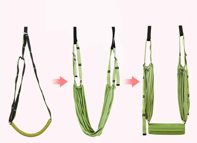 

One Set Handles Anti-gravity Aerial Yoga Ceiling Hammock Flying Swing Chair Trapeze Yoga Belt Inversion Device Home Hanging Belt