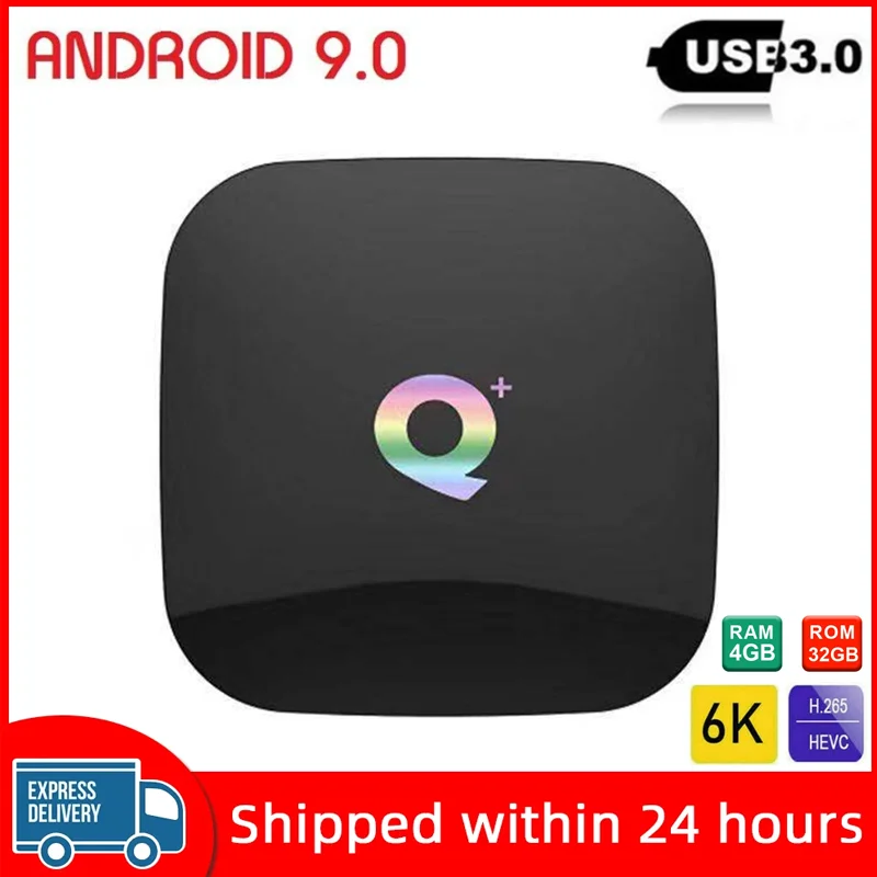 

2021 лучшая ТВ-приставка Q Plus H6 6K Android 9.0 ТВ-приставка 4 Гб ОЗУ 32 Гб ПЗУ четырехъядерный H.265 USB3.0 WiFi ТВ-приставка 4K медиаплеер Новинка