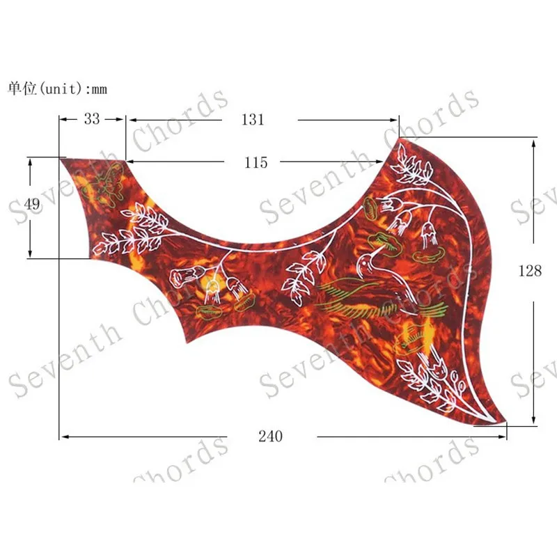 12 шт. 40 &quot41&quot левшей Колибри цветок декоративная Акустическая Гитара Pickguard Pick Guard