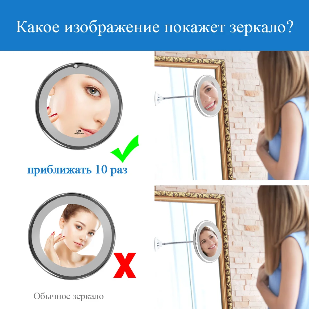360 градусов 10X складное зеркало вращающееся зеркало для макияжа мое гибкое зеркало увеличительное косметическое зеркало дропшиппинг