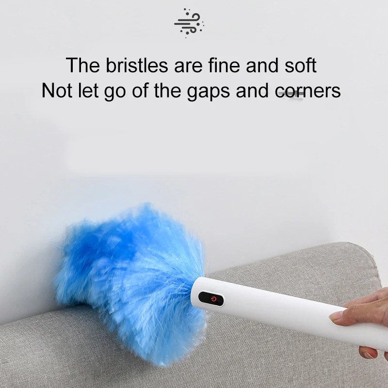 

Electric Feather Duster Electrostatic Adsorption Dusting Brush 360° Rotatable Household Cleaner for Home & Office Use Hot