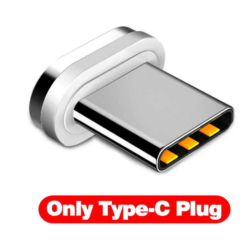Only Type-C Plug Магнитный кабель 2.5A Быстрая зарядка для IPhone XS X XR 7 Micro USB быстрое зарядное устройство Тип C магнит Android шнур телефонный кабель для samsung - Цвет: Only Type-C Plug
